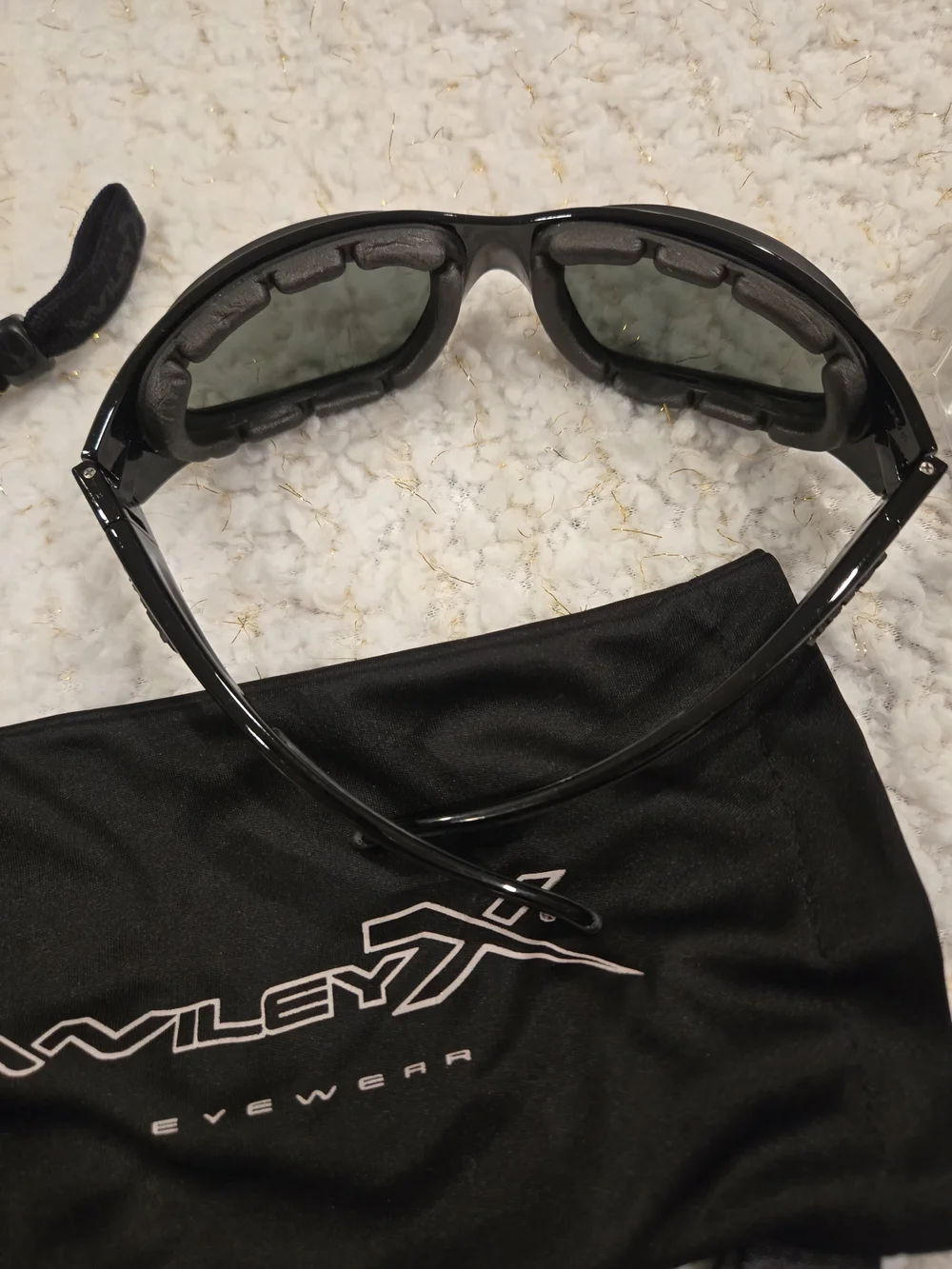 Wiley X Black Tactical Sunglasses with Spare Clear Lenses